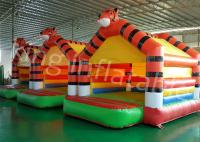 China 0.55mm PVC Tarpaulin Tiger Inflatable Jumping Castle For Outdoor Entertainment factory
