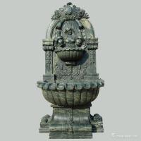 China Green Marble Stone Carving Sculpture Wall Fountain , Garden Sculptures Stone factory
