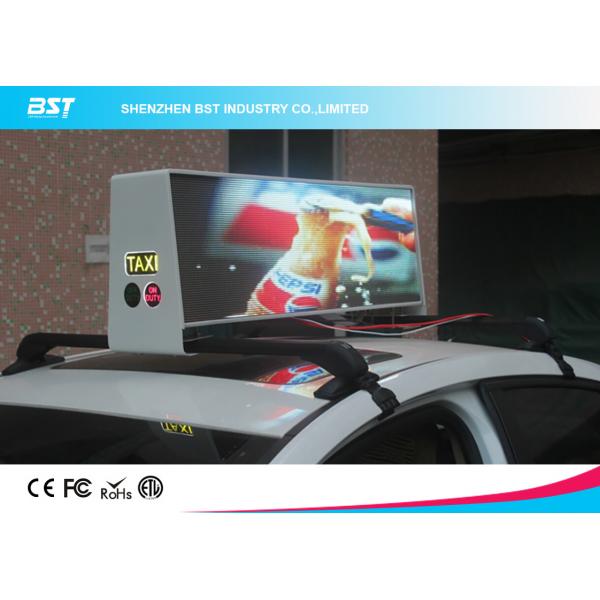 Quality High Brightness Led Taxi Top Advertising Signs With Wireless Control , 192×64 Pixel for sale