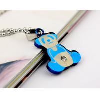 China Fashion couples jewelry stainless steel pendant couple necklace panda necklaces for sale