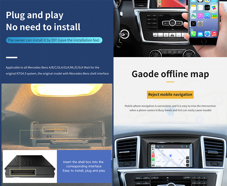 Linux System Car Video Interface Play And Plug Fit Mercedes Benz