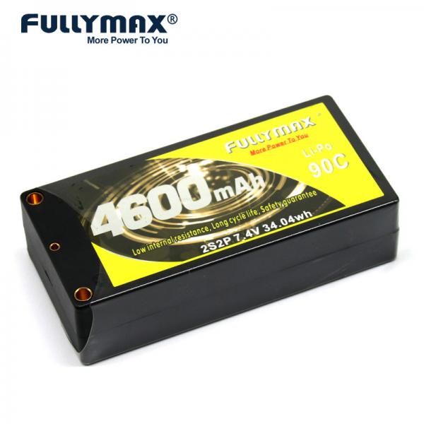 Quality Fullymax 2s 7.4v Lipo Battery Cell 90C 4600mAh With Single 5mm Banana Socket Lipo Fullymax for sale