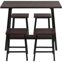 China 47.3inch Length 5 Piece Bar Table Set Counter Height Pub Table Set factory