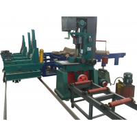 China Industrial Wood Vertical Band Saw Sawmill Machine With Trolley with hydraulic log turner factory