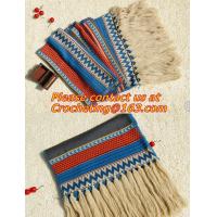 China Fashion hand knitted wool shawl scarfs, knit crochet scarf,hand knit Scarf, Red Cowl knit factory