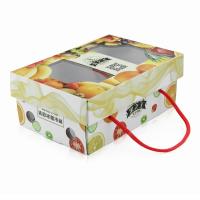 China Custom Design Corrugated Cardboard Gift Box With Handles For Fruit And Vegetables factory