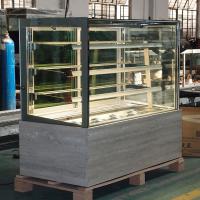 China Square Refrigerated Bakery Display Case Glass Front Showcase For Cold Deli factory