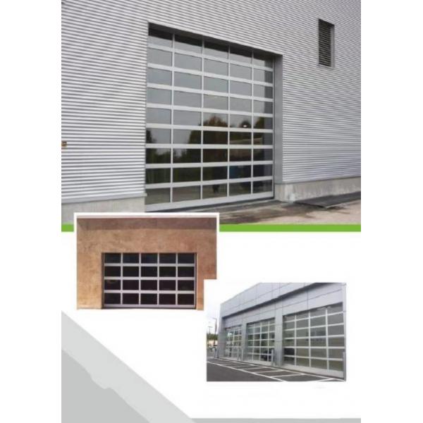 Quality 220/230V Transparent Garage Door , Modern Aluminum Garage Doors Firm Structure for sale