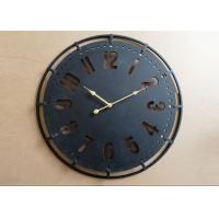 China Home Decor Black Round Hollow Carved Wall Clock factory