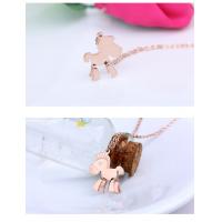 China Fashion women jewelry titanium steel horse pendant necklace 18k gold plated for sale