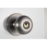 Quality Exterior Double Locking Door Knob Handle Cylindrical Lockset 70mm Backset for sale