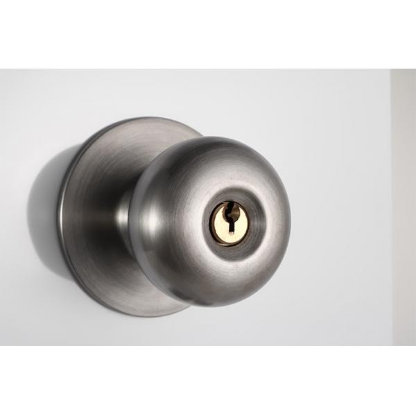 Quality Exterior Double Locking Door Knob Handle Cylindrical Lockset 70mm Backset for sale