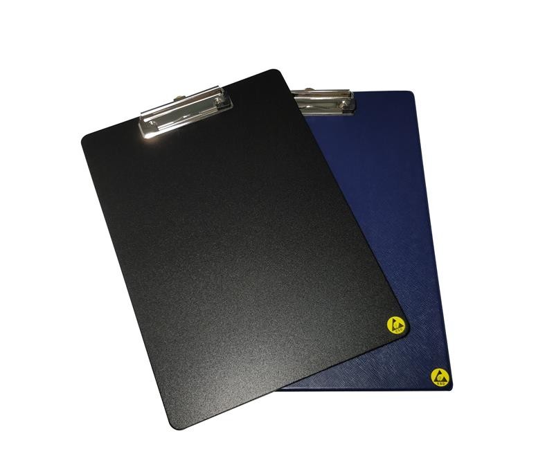 China Top Metal Clip ESD Office Supplies ESD Safe Clip Board Size A4 A5 With ESD Safe Symbol factory