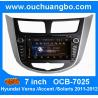 China Automobiles gps systems for Hyundai Verna /Accent /Solaris with bluetooth TV OCB-7025 factory