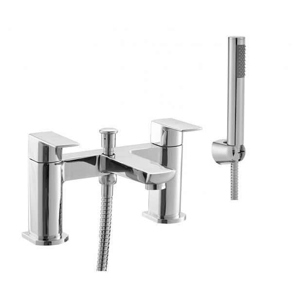 Quality Two Handle Shower Faucet Taps , Modern Polished Brass Bathroom Taps for sale