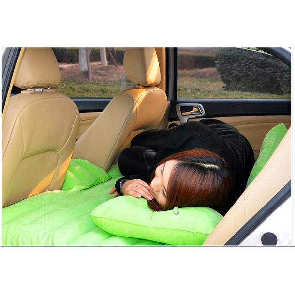 Quality Waterproof Green Mobile Inflatable Car Bed with No Chemical Scents / Carrying Convenient for sale