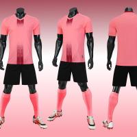 China Optional Color Plain Soccer Jersey Premium Fabric Breathable Football Dress Full Set factory