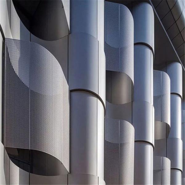 Quality Custom Exterior Wall Building Facade Panels V Sharp Ventilated Aluminum Battens for sale