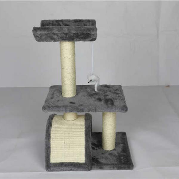 Quality Mildew Proof Cat Climbing Frame Double Jump Platform Sword Hemp Rope Pillar Wear for sale
