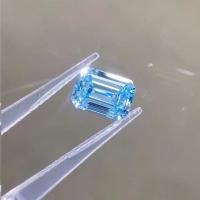 China Fancy Intense Color Loose Lab Grown Blue Diamonds Emerald Cut factory