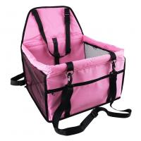China Pink 42cm Dog Travel Car Seat BSCI Collapsible Dog Carrier Car factory