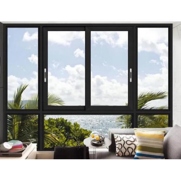Quality 3 Tracks Aluminium Sliding Window Profile Double Glazed Window Profiles OEM for sale