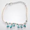 China Hand woven Turquoise String Bracelets Wholesale, Retro Fashion Woven turquoise Charm Pendants Strand Bracelets factory