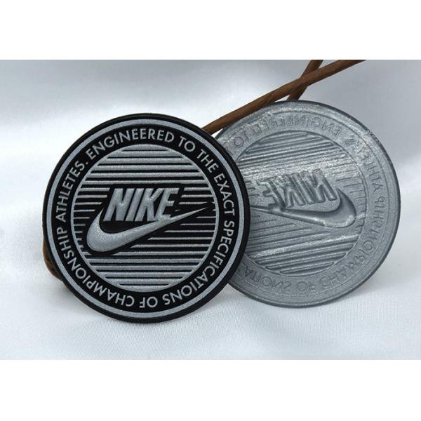 Quality Embossed Round Nike Logo TPU 3M Reflective Labels For Sweatpants for sale