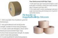 China Water-activated Reinforce Kraft Gummed Paper Tape for Sealing &amp; Strapping,Self adhesive kraft paper gummed tape bagease factory