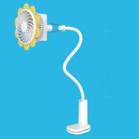 China Sunflower clip fan Flexible tube clip rechargeable portable mini fan on clip factory