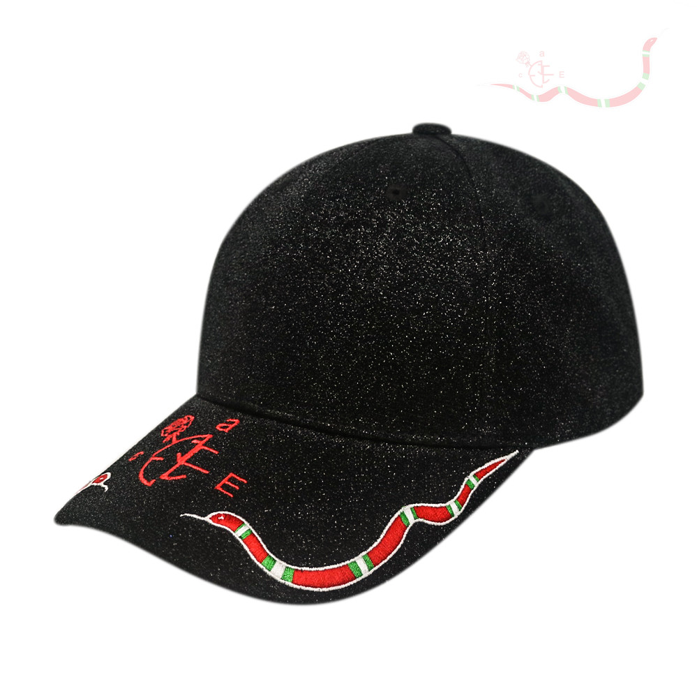China Lightweight Unisex Embroidered Baseball Caps With 100% Acrylic Glitter Powder factory
