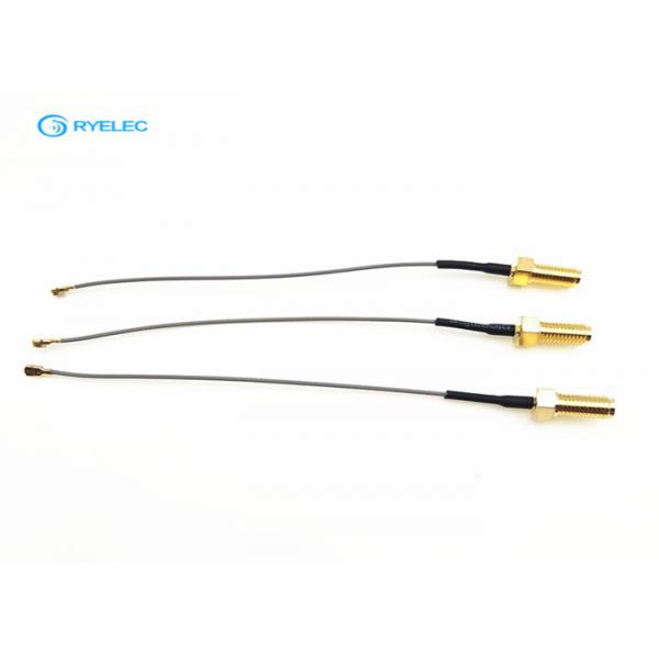 Quality sma rp female connector to UFL female 1.13mm grey rf pigtail cable assembly for sale