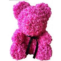 China Crazy selling gift foam rose teddy bear   Factory Price Artificial Flower Gaint Teddy Bear factory