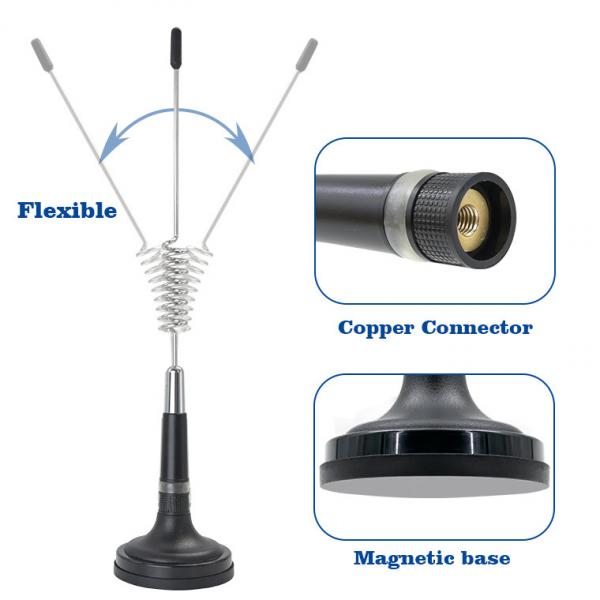 Quality Black Mini UHF 27mhz Base Station Antenna Magnetic Car Aerial for sale