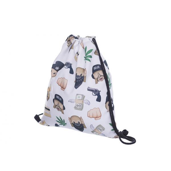Quality Personalised Ladies Gym Drawstring Backpack Custom Cinch Sacks for sale