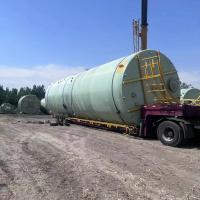 China 2600 Gallon Acid Frp Chemical Storage Tank Customized Colors 1800*4080mm factory