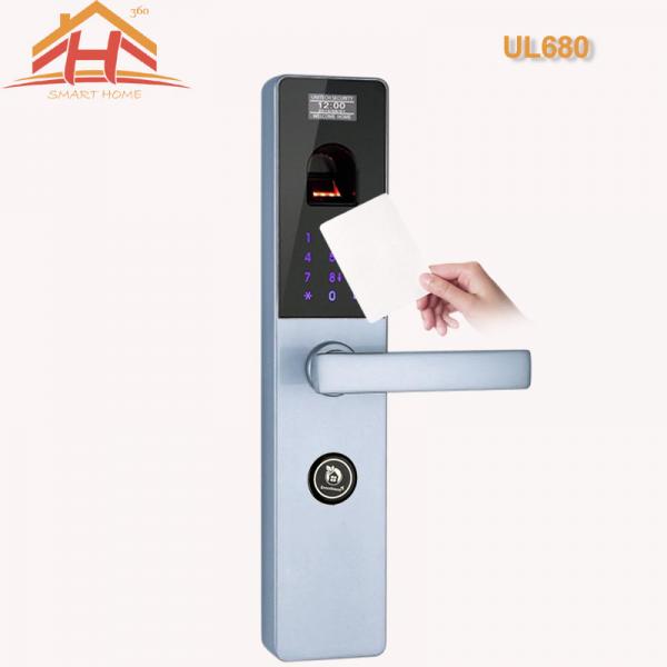 Quality Password RFID Card Door Lock With 500 DPI Fingerprint Pixel FCC Approved for sale