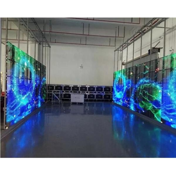 Quality 85 Transparent Glass LED Display Full Color p19.23 1000x1000mm For Advertising for sale