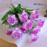 Quality Tabletop Red Artificial Carnations flowers Bouquet Living Room Decoration for sale