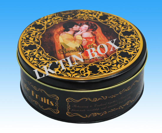 Quality Printed Gift Tin Can For Watch Soap Washing Powder Storage , Window Round Tin for sale