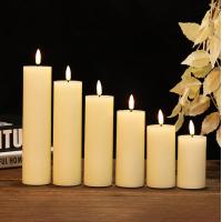 China Bespoke Wedding Candle Centrepieces Decor LED Pillar Candles For Party factory