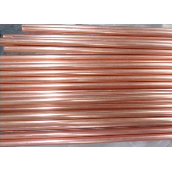 Quality Straight Seamless Copper Pipe C11000 , Custom Rotating Bands Copper Round Tube for sale