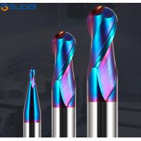 China HRC65 2 Flute Nano Blue Coated Carbide Milling Cutter CNC Router Bit For Metal Tools Tungsten Steel Tool factory