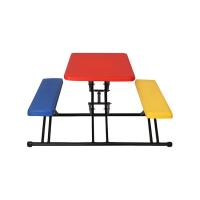 China Colorful Outdoor Collapsible Kids Picnic Table With Benches Easy To Carry factory