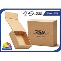 Quality Logo Printed Brown Kraft Paper Hinged Lid Gift Box With Magnetic Closure for sale