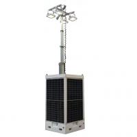China 6m Mast Mobile Surveillance Unit Cube Mobile Lighting Tower With Solar Panels factory
