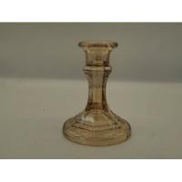 China Amber color Candlestick Holders Taper Candle Holders for sale factory