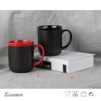 China Ceramic Chalk Coffee Mug , Promotional Corporate Logo Coffee Mugs 15 OZ factory