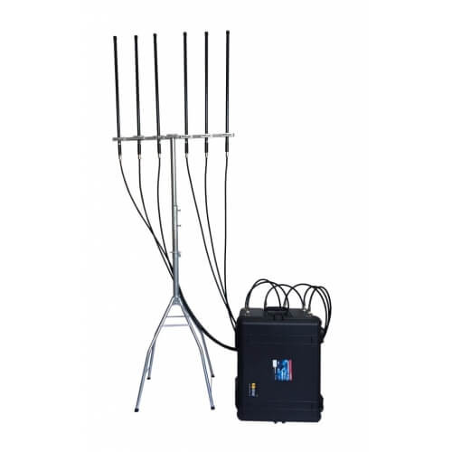Quality 520W Drone Radio Signal Jammer With 6 Bands And 4000m Blocking Radius for sale