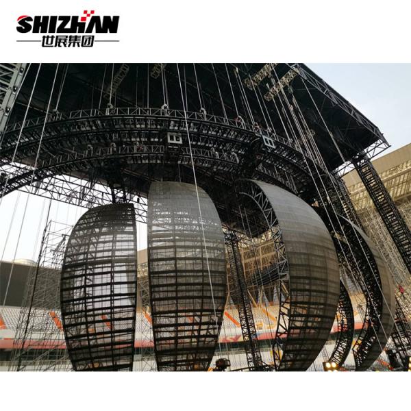 Quality Heavy Duty Customized Concert Truss System LED Ball Curved Lighting Truss Structure for sale